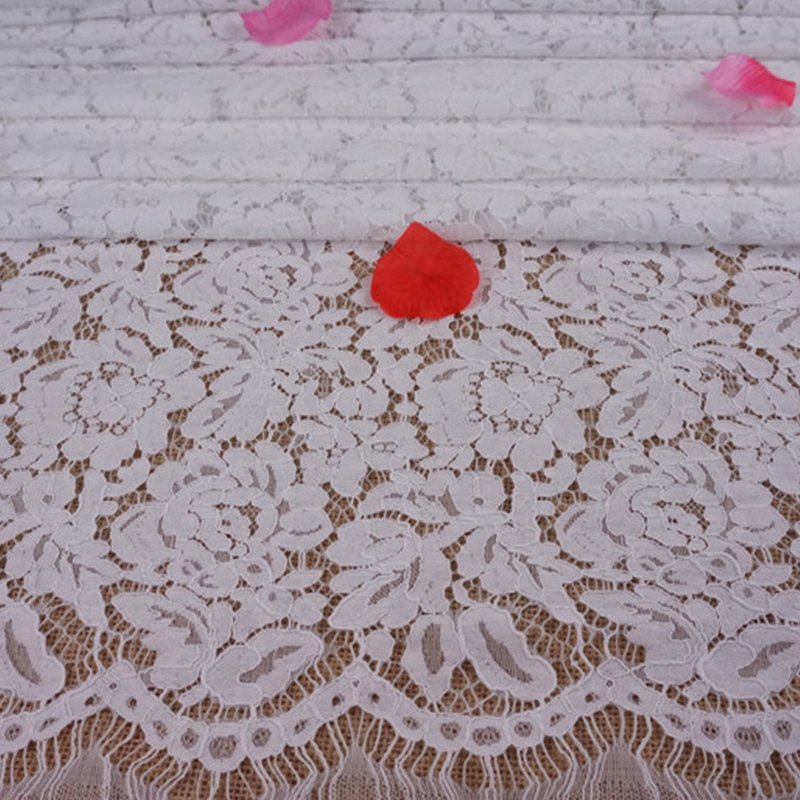 Lace Fabric Dress Eyelash Nylon for Women's Wear Wholesale Supplier 24